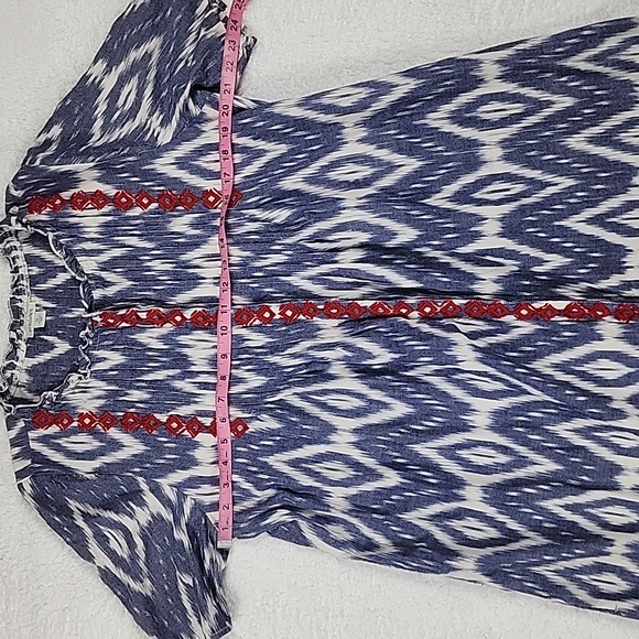 Sundance Isabel Ikat Print Short Sleeve Shirt Dress - Picture 5 of 12